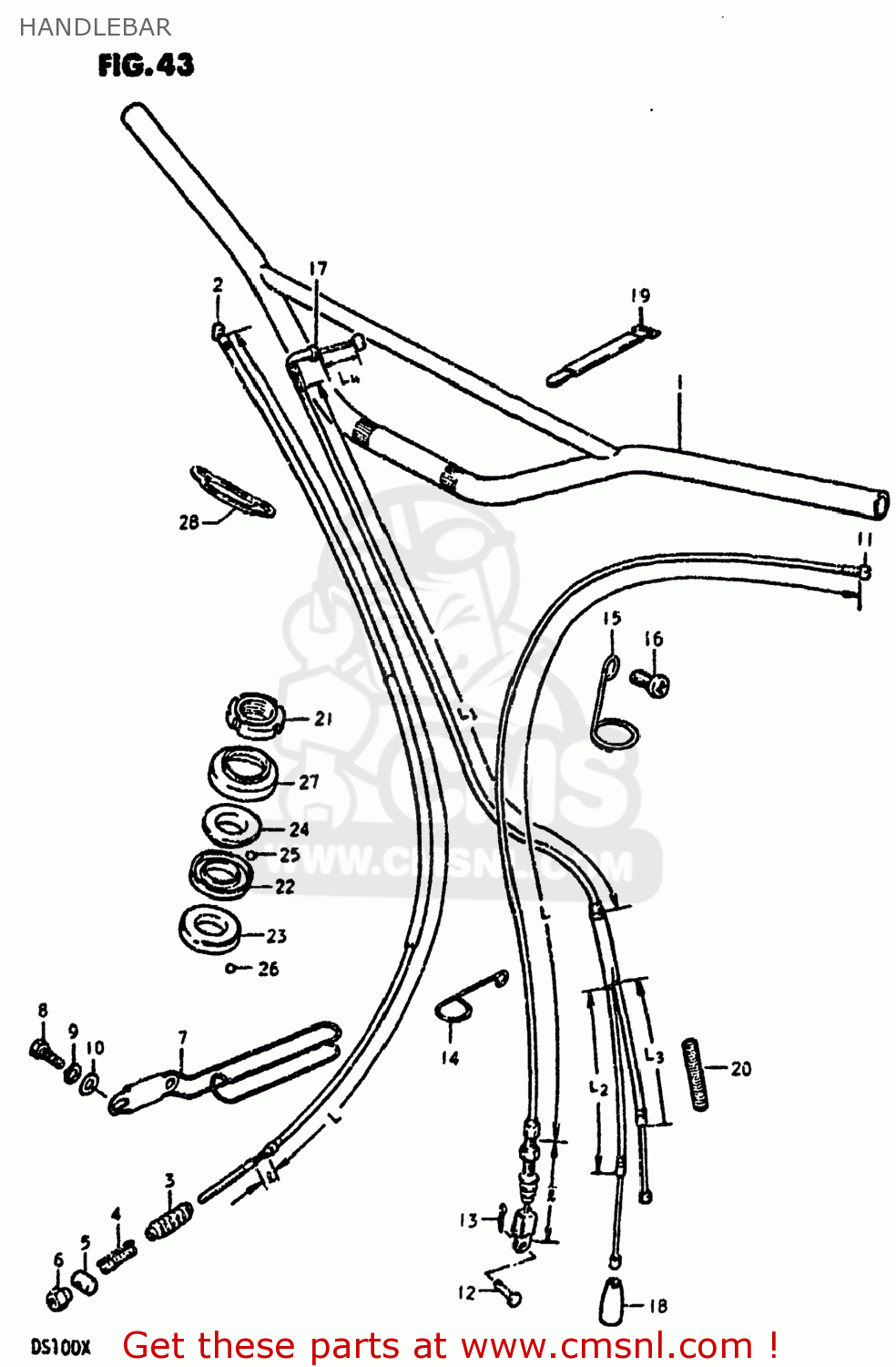 HANDLEBAR DS100 1978 (C) USA (E03)