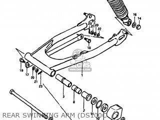 REAR SWINGING ARM (DS100C - DS100 1978 (C) USA (E03)