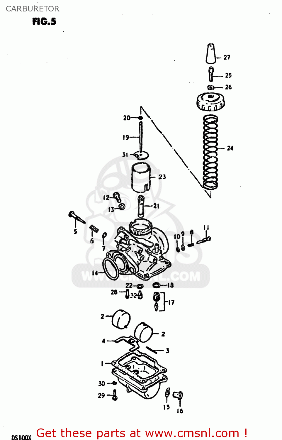 CARBURETOR DS100 1979 (N) USA (E03)