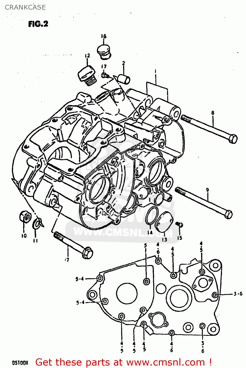 CRANKCASE DS100 1979 (N) USA (E03)