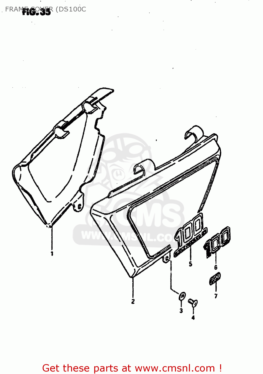 FRAME COVER (DS100C DS100 1979 (N) USA (E03)