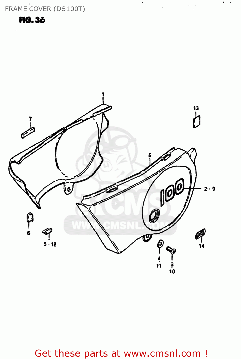 FRAME COVER (DS100T) DS100 1979 (N) USA (E03)