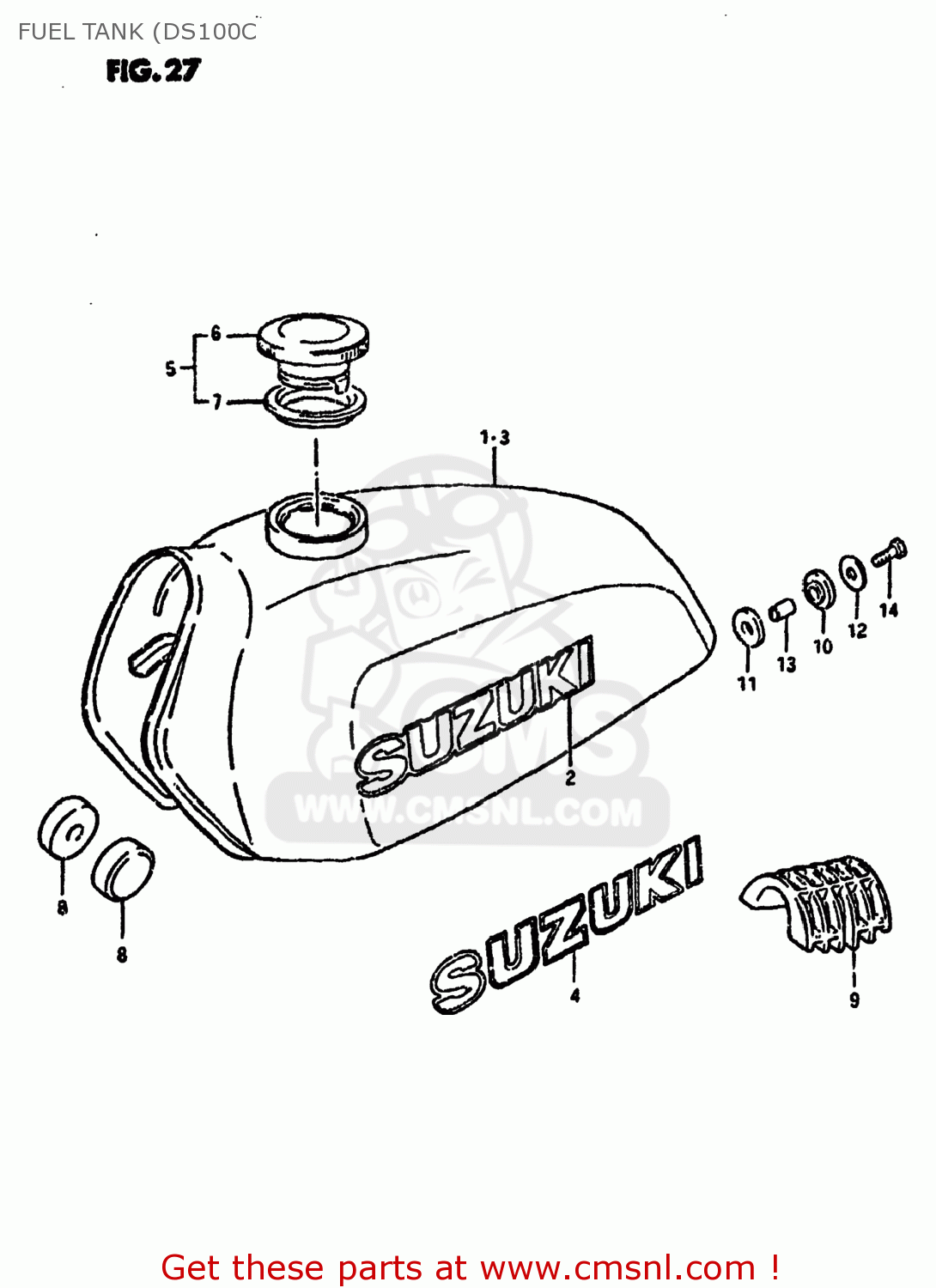 FUEL TANK (DS100C DS100 1979 (N) USA (E03)