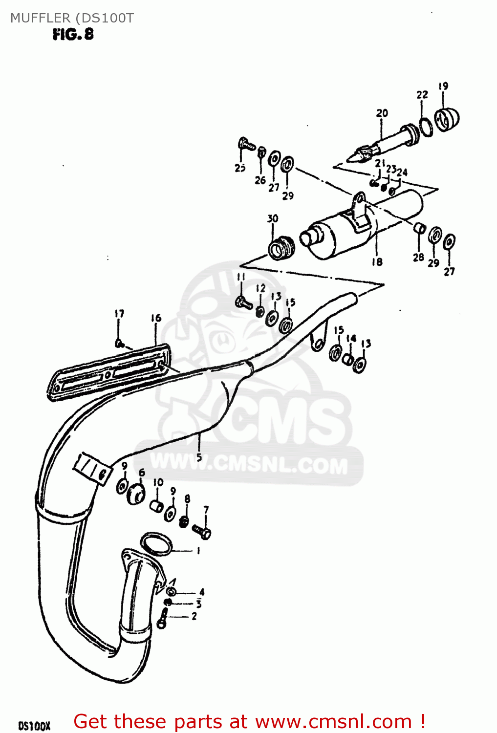 MUFFLER (DS100T DS100 1979 (N) USA (E03)