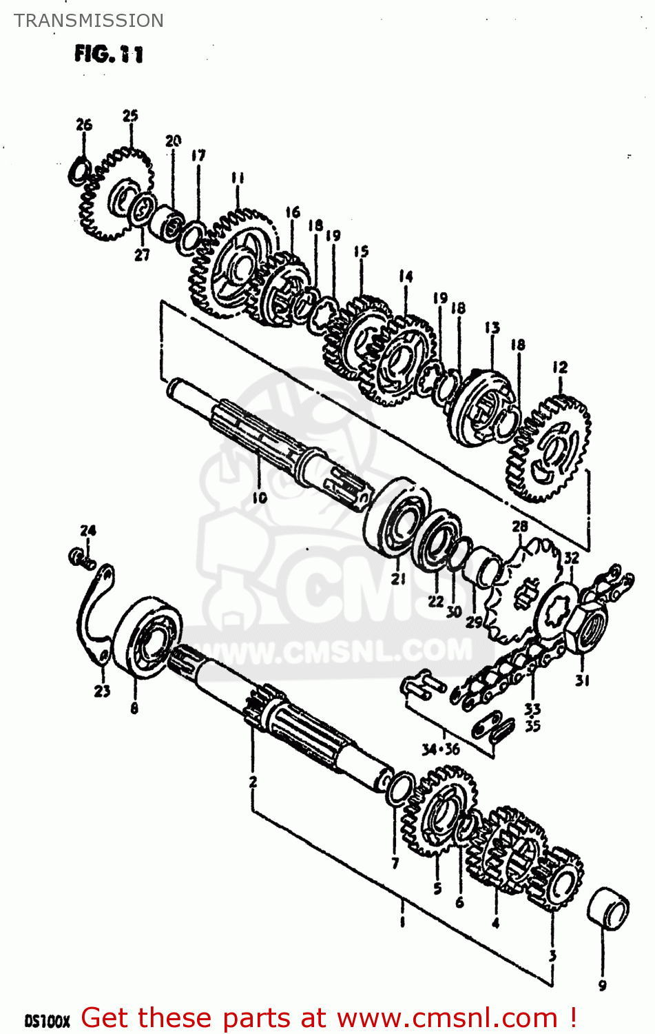 TRANSMISSION DS100 1979 (N) USA (E03)