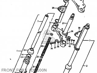 FRONT FORK (DS100N - DS100 1979 (N) USA (E03)