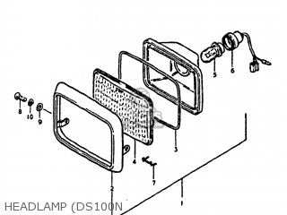 HEADLAMP (DS100N - DS100 1979 (N) USA (E03)