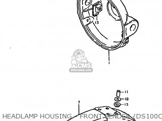 HEADLAMP HOUSING - FRONT FENDER (DS100C) - DS100 1979 (N) USA (E03)