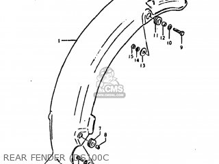 REAR FENDER (DS100C - DS100 1979 (N) USA (E03)