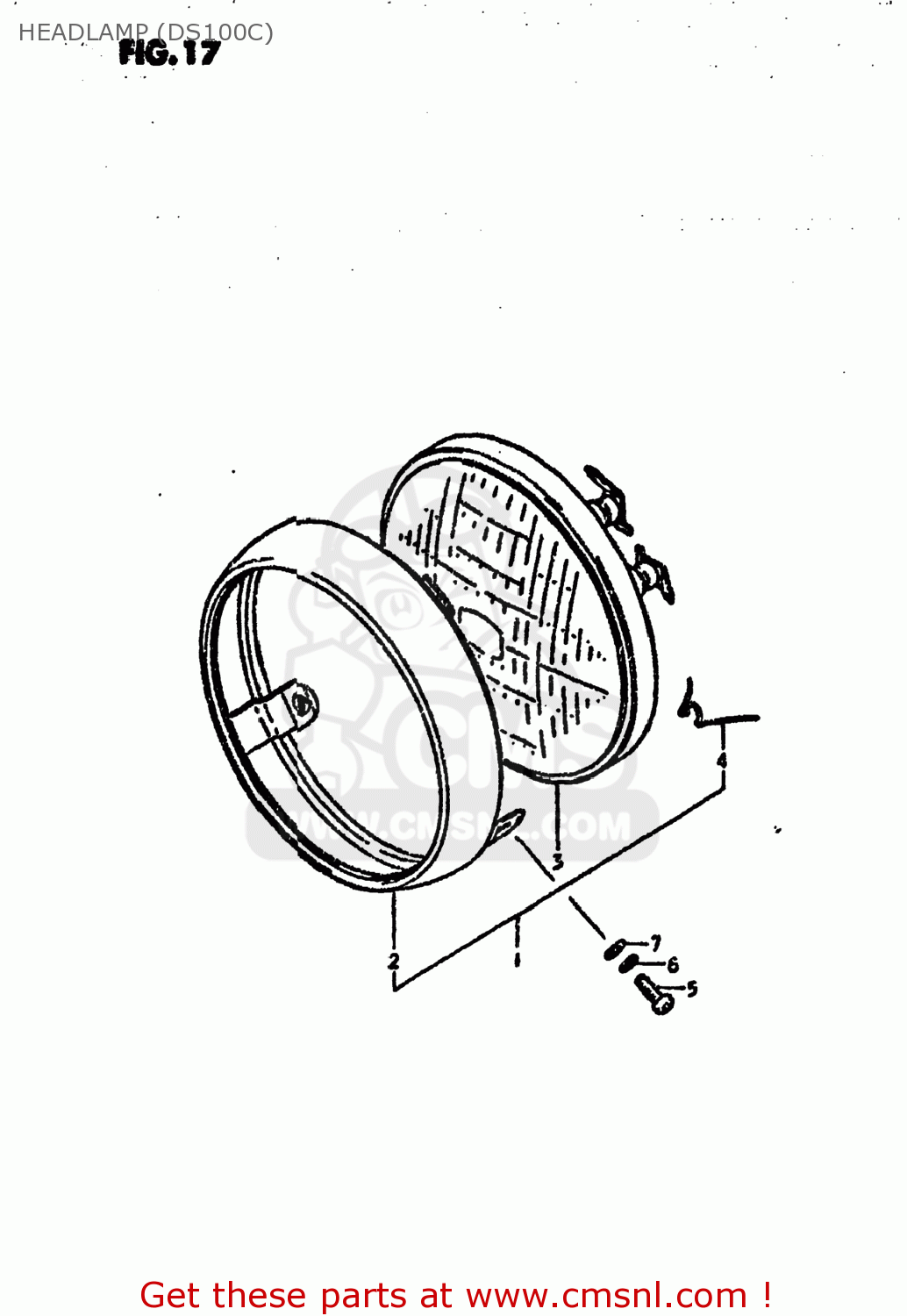 HEADLAMP (DS100C) DS100 1980 (T) USA (E03)
