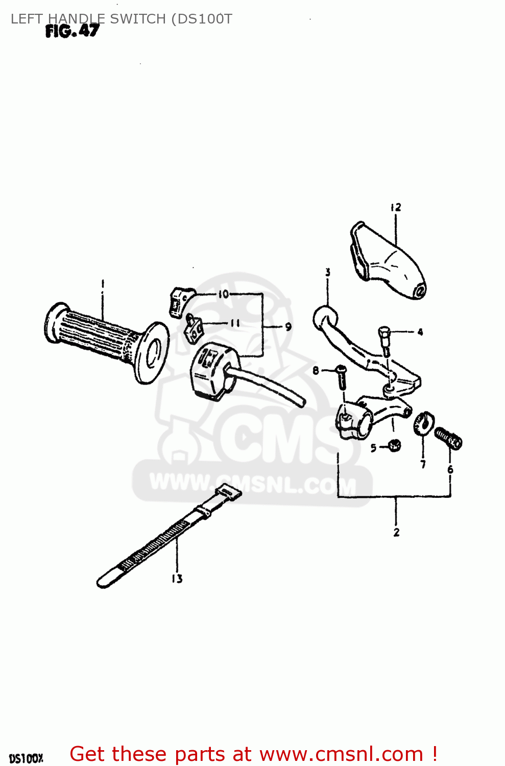 LEFT HANDLE SWITCH (DS100T DS100 1980 (T) USA (E03)