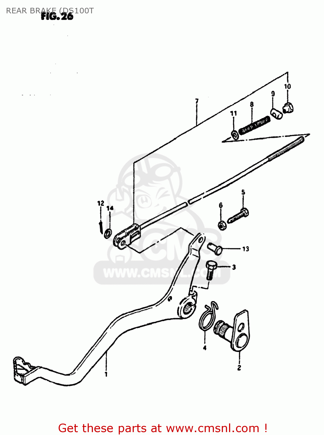 REAR BRAKE (DS100T DS100 1980 (T) USA (E03)