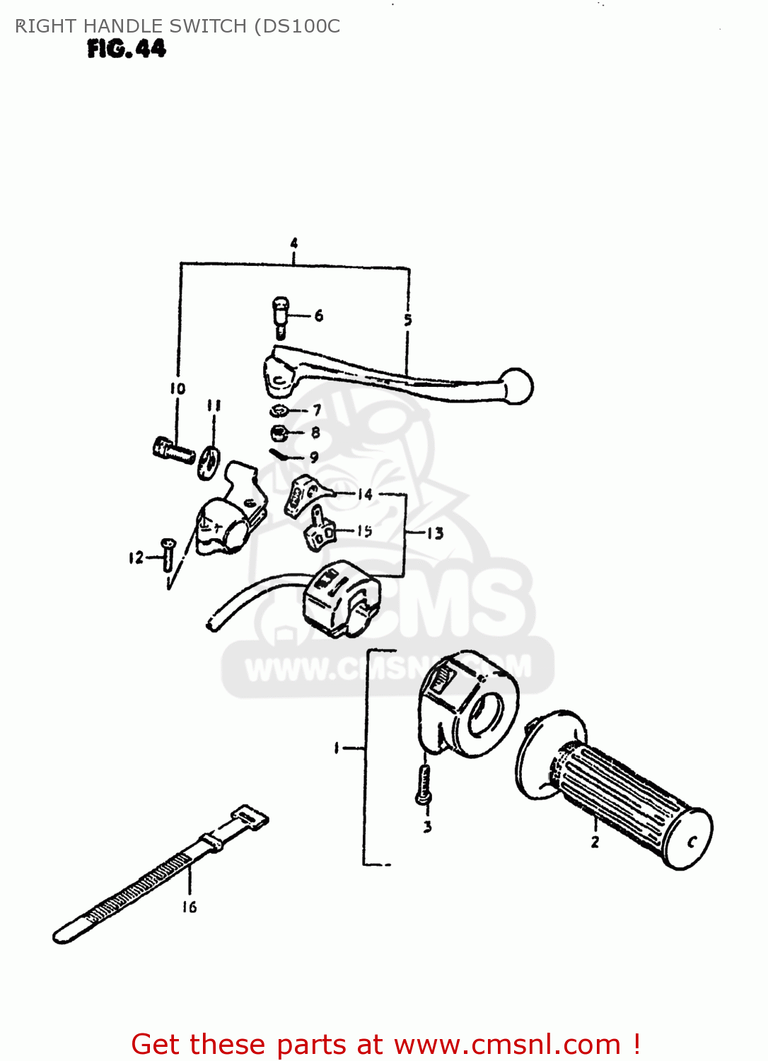 RIGHT HANDLE SWITCH (DS100C DS100 1980 (T) USA (E03)