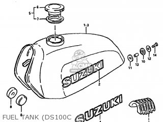 FUEL TANK (DS100C - DS100 1980 (T) USA (E03)