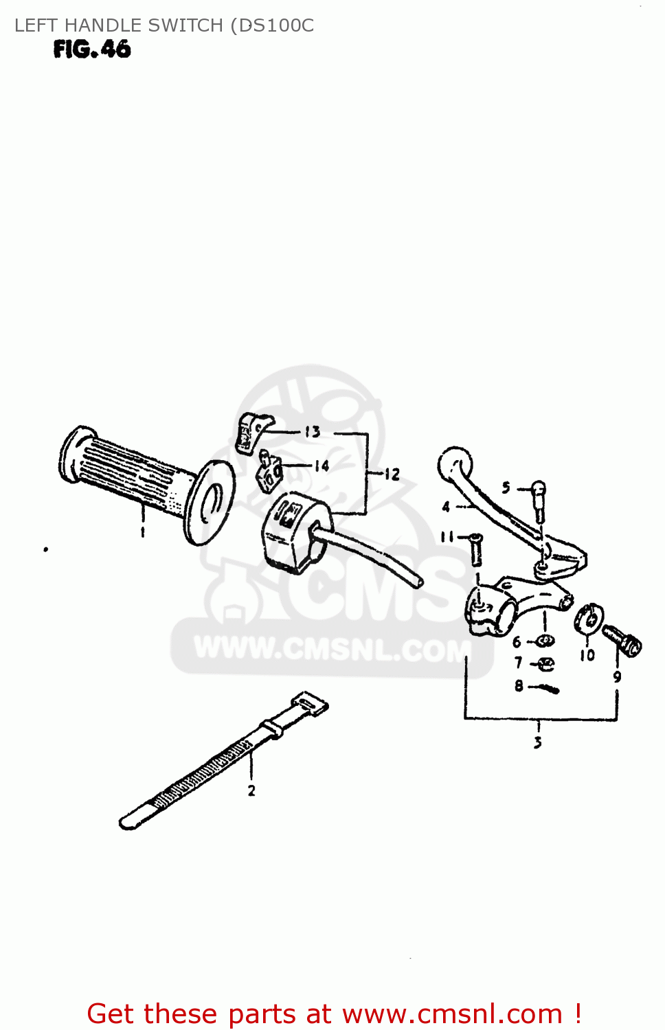LEFT HANDLE SWITCH (DS100C DS100 1981 (X) USA (E03)