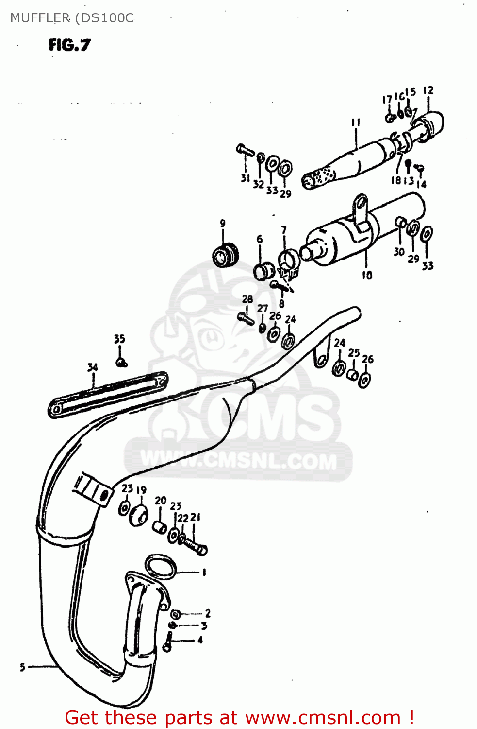 MUFFLER (DS100C DS100 1981 (X) USA (E03)