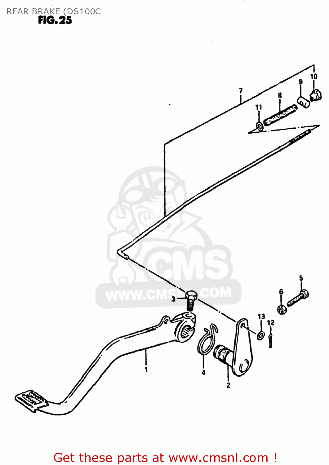 REAR BRAKE (DS100C DS100 1981 (X) USA (E03)