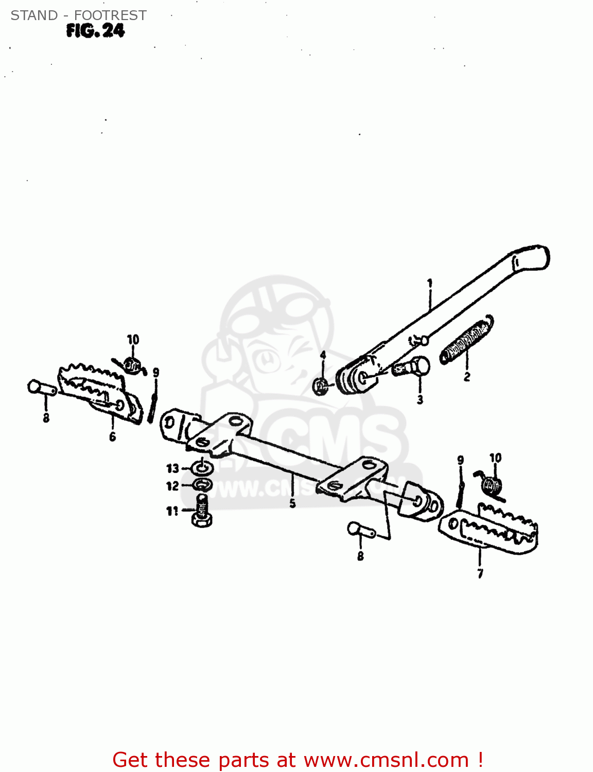 STAND - FOOTREST DS100 1981 (X) USA (E03)
