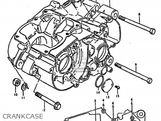 CRANKCASE - DS100 1981 (X) USA (E03)