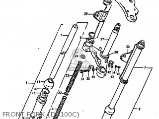 FRONT FORK (DS100C) - DS100 1981 (X) USA (E03)