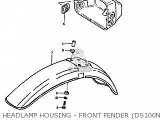 HEADLAMP HOUSING - FRONT FENDER (DS100N - DS100 1981 (X) USA (E03)