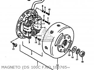 MAGNETO (DS 100C F.NO.103765~ - DS100 1981 (X) USA (E03)