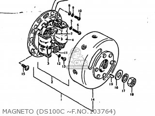 MAGNETO (DS100C ~F.NO.103764) - DS100 1981 (X) USA (E03)