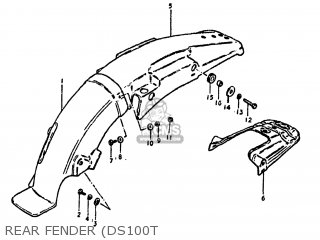 REAR FENDER (DS100T - DS100 1981 (X) USA (E03)