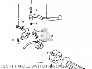 RIGHT HANDLE SWITCH (DS100T - DS100 1981 (X) USA (E03)