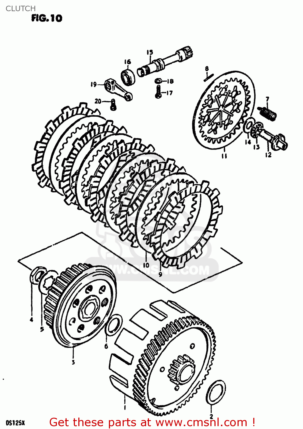 CLUTCH DS125 1979 (N) USA (E03)