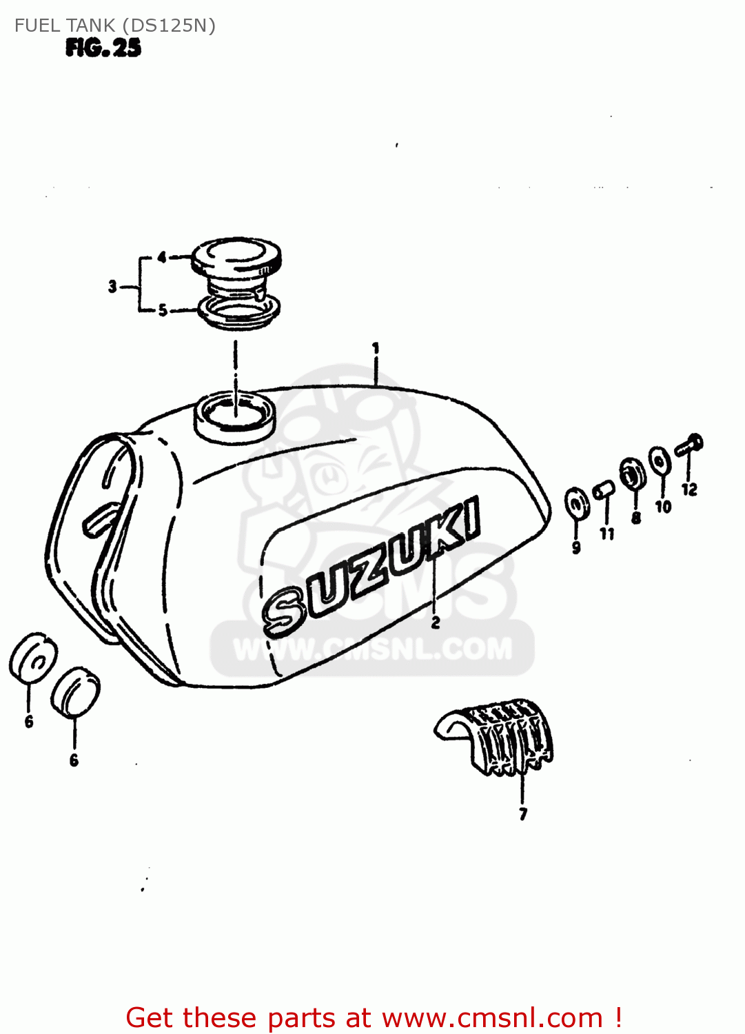 FUEL TANK (DS125N) DS125 1979 (N) USA (E03)