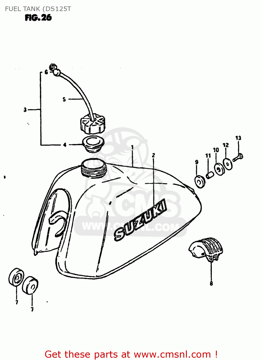 FUEL TANK (DS125T DS125 1979 (N) USA (E03)
