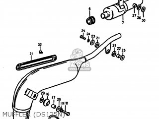 MUFFLER (DS125N) - DS125 1979 (N) USA (E03)