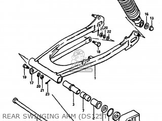 REAR SWINGING ARM (DS125T - DS125 1979 (N) USA (E03)