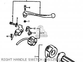 RIGHT HANDLE SWITCH (DS125N) - DS125 1979 (N) USA (E03)