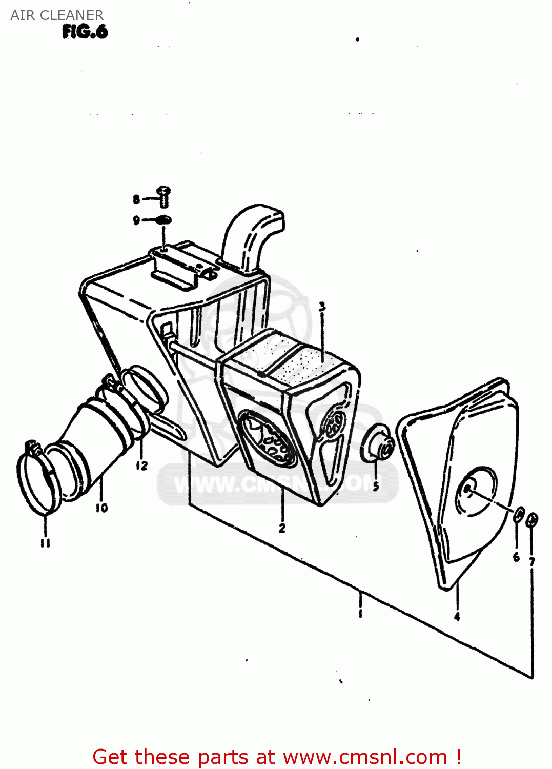 AIR CLEANER DS125 1980 (T) USA (E03)