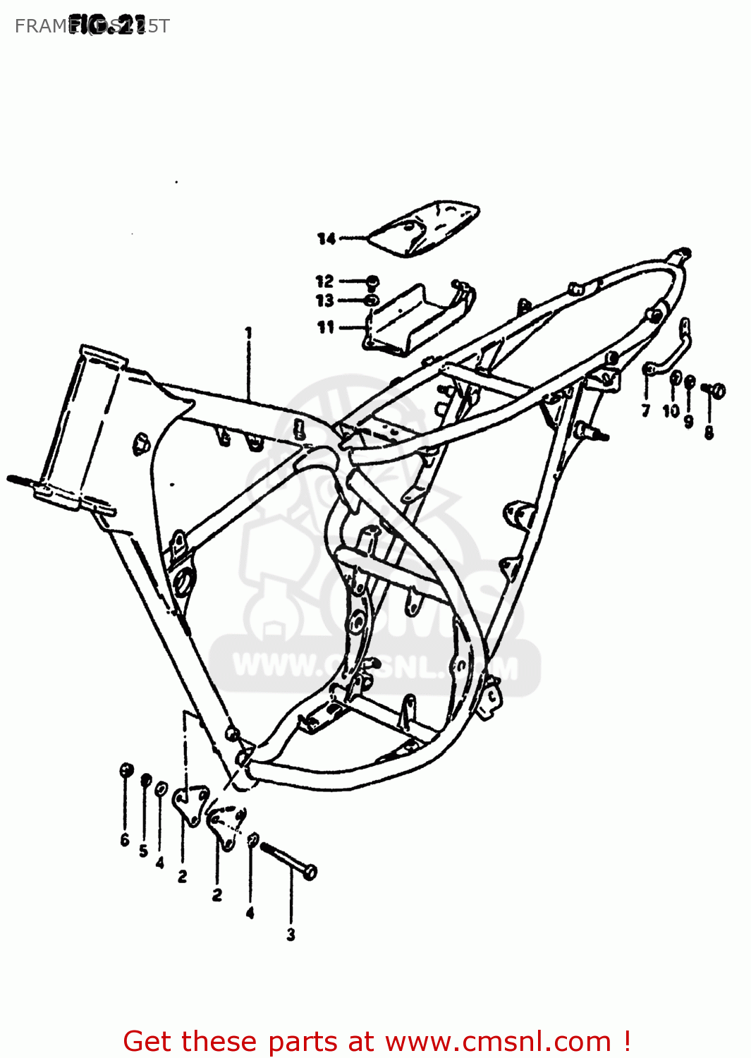 FRAME (DS125T DS125 1980 (T) USA (E03)