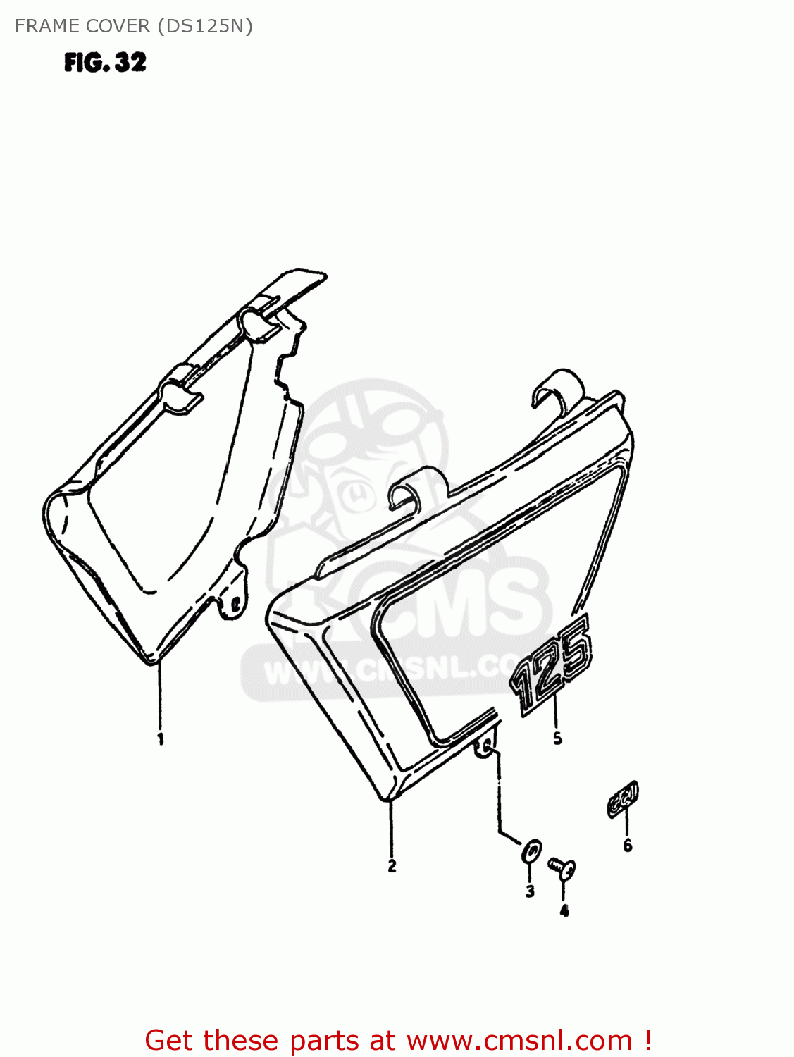 FRAME COVER (DS125N) DS125 1980 (T) USA (E03)