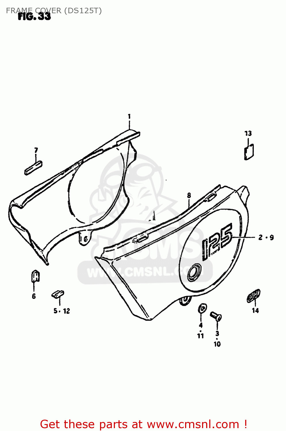 FRAME COVER (DS125T) DS125 1980 (T) USA (E03)