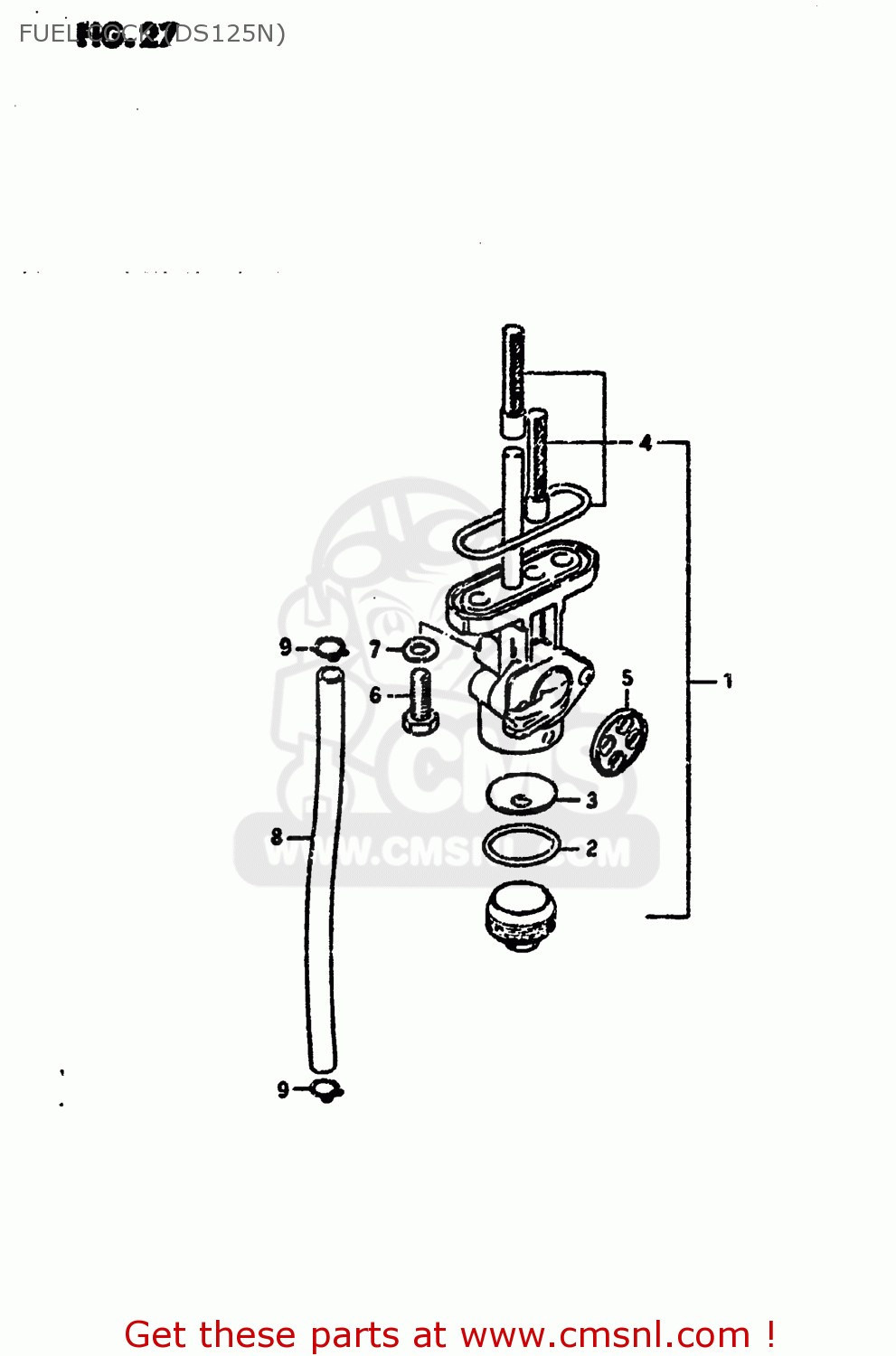 FUEL COCK (DS125N) DS125 1980 (T) USA (E03)