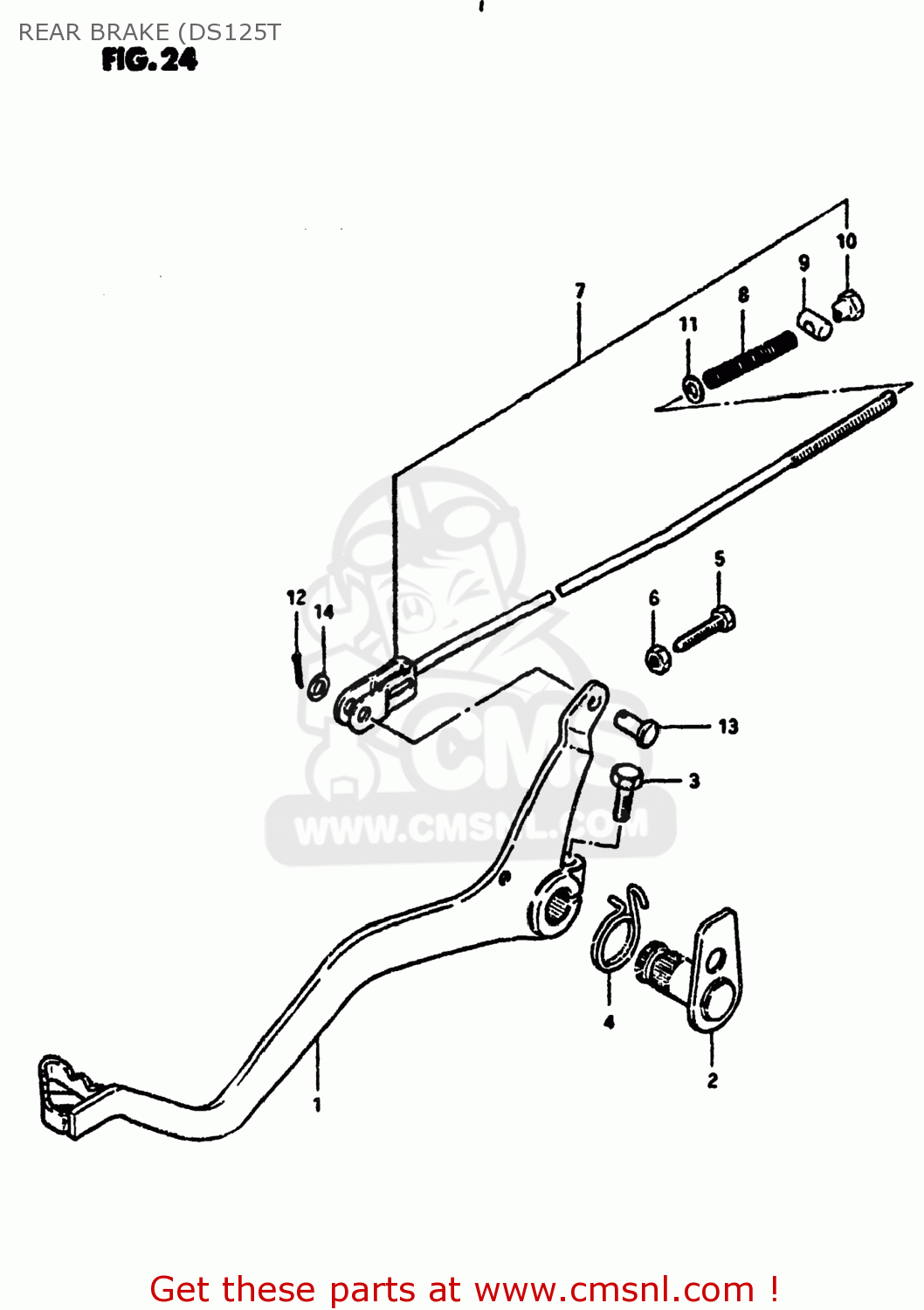REAR BRAKE (DS125T DS125 1980 (T) USA (E03)