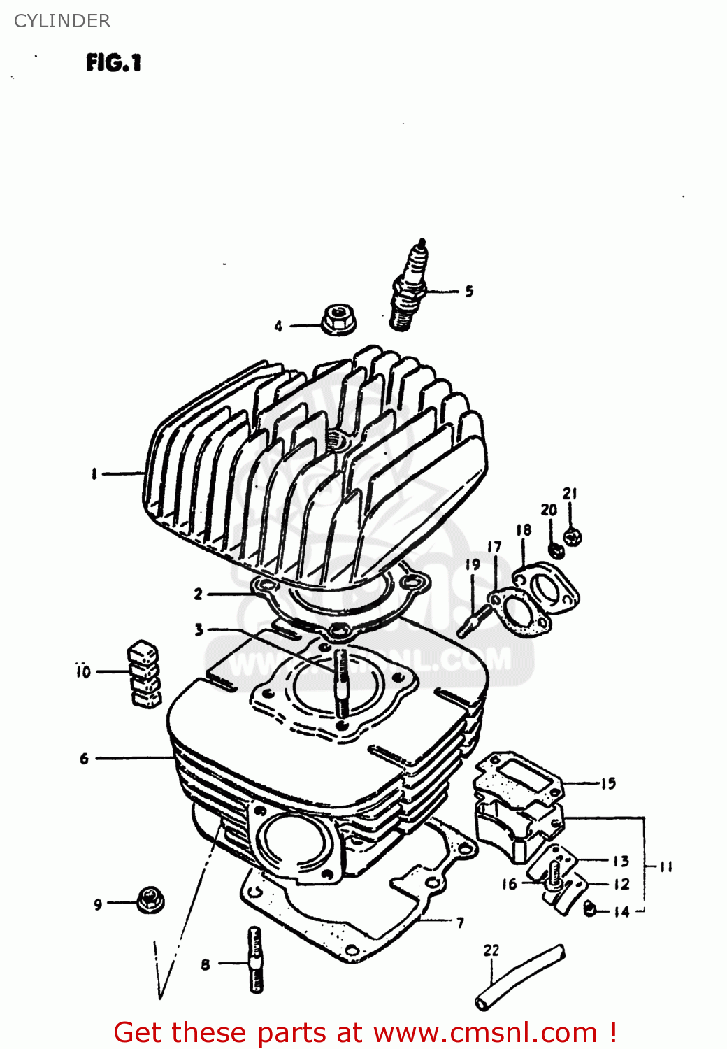 CYLINDER DS125 1981 (X) USA (E03)