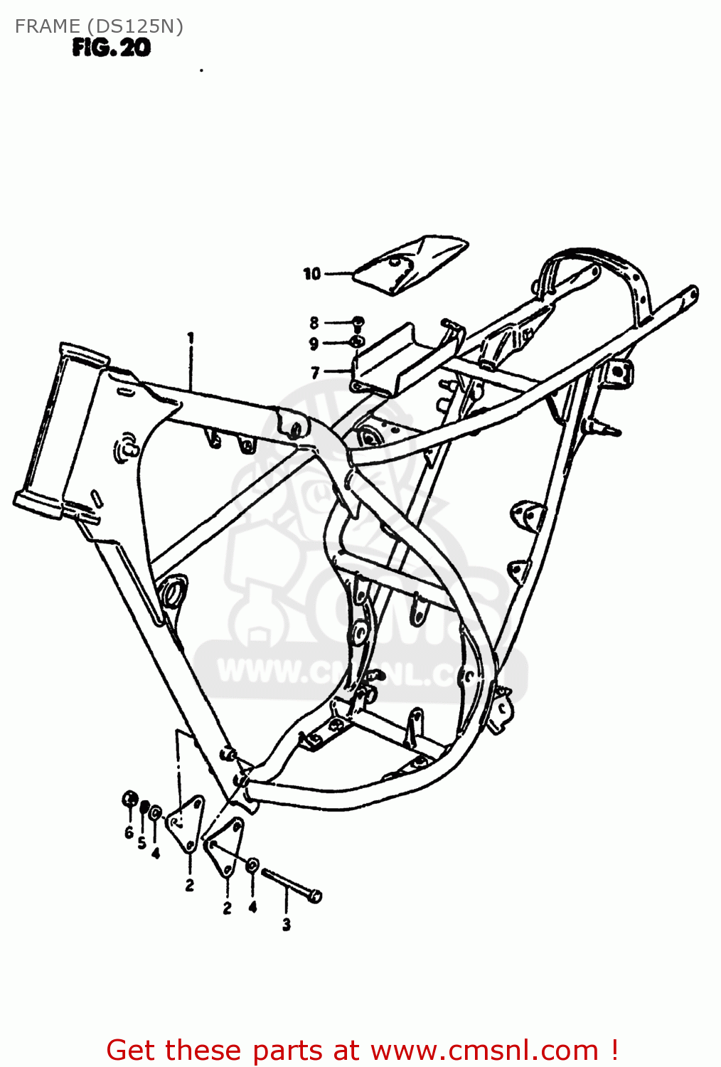 FRAME (DS125N) DS125 1981 (X) USA (E03)