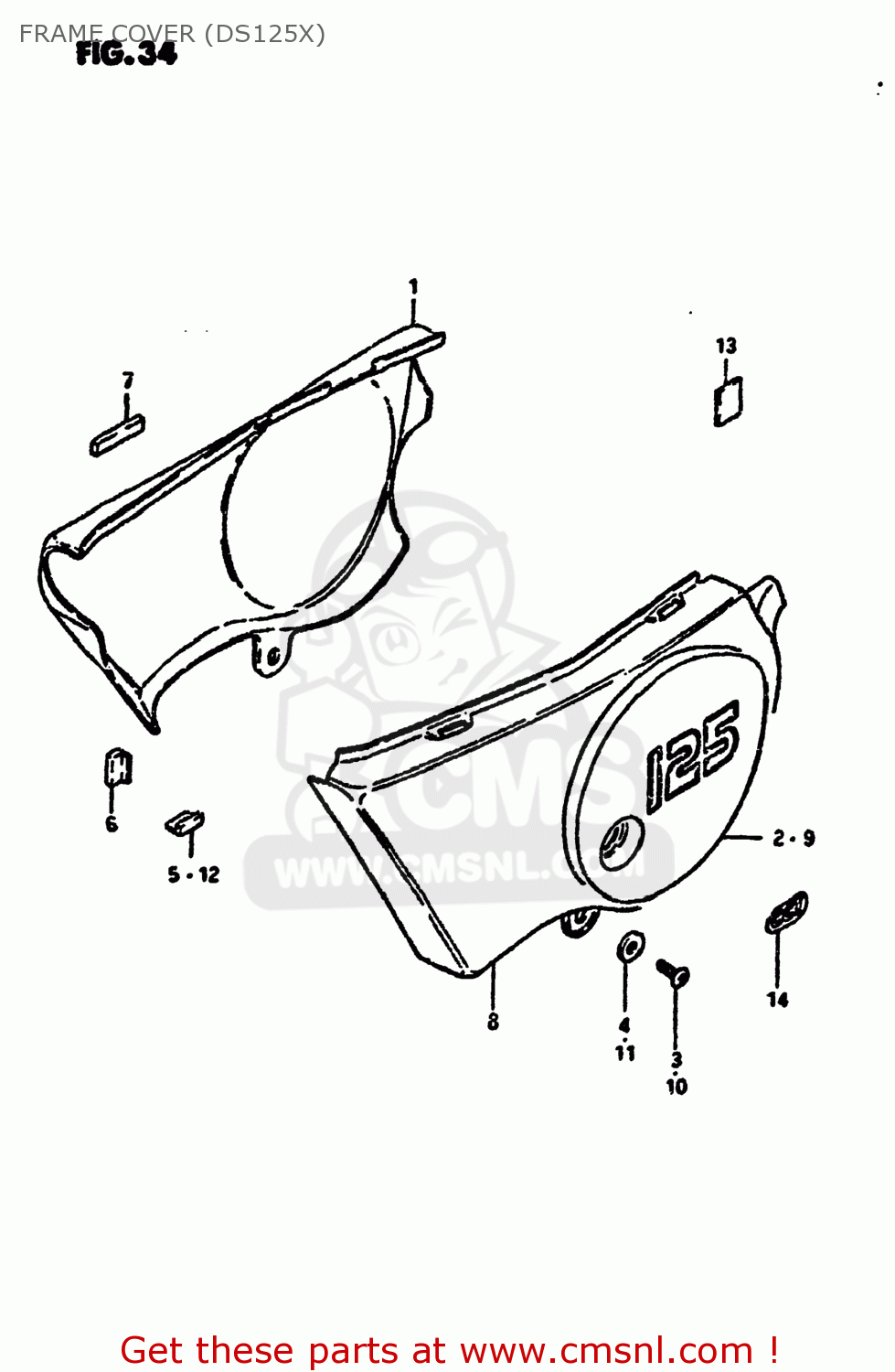 FRAME COVER (DS125X) DS125 1981 (X) USA (E03)