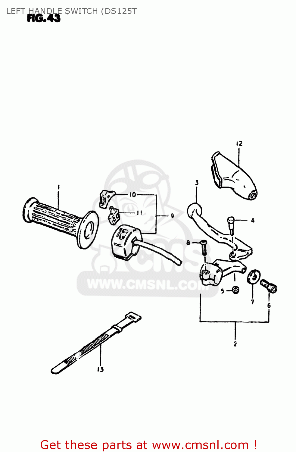 LEFT HANDLE SWITCH (DS125T DS125 1981 (X) USA (E03)