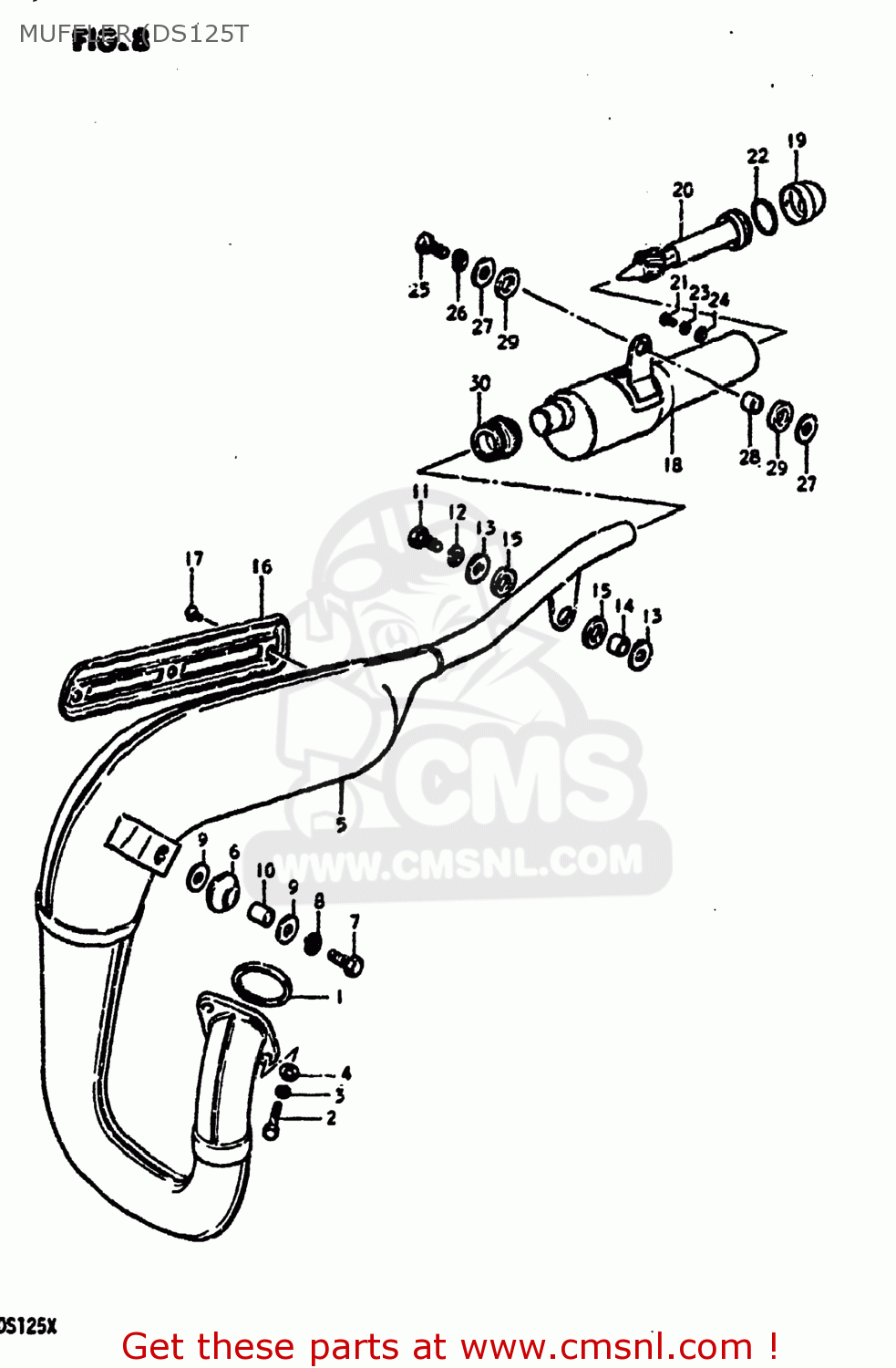 MUFFLER (DS125T DS125 1981 (X) USA (E03)