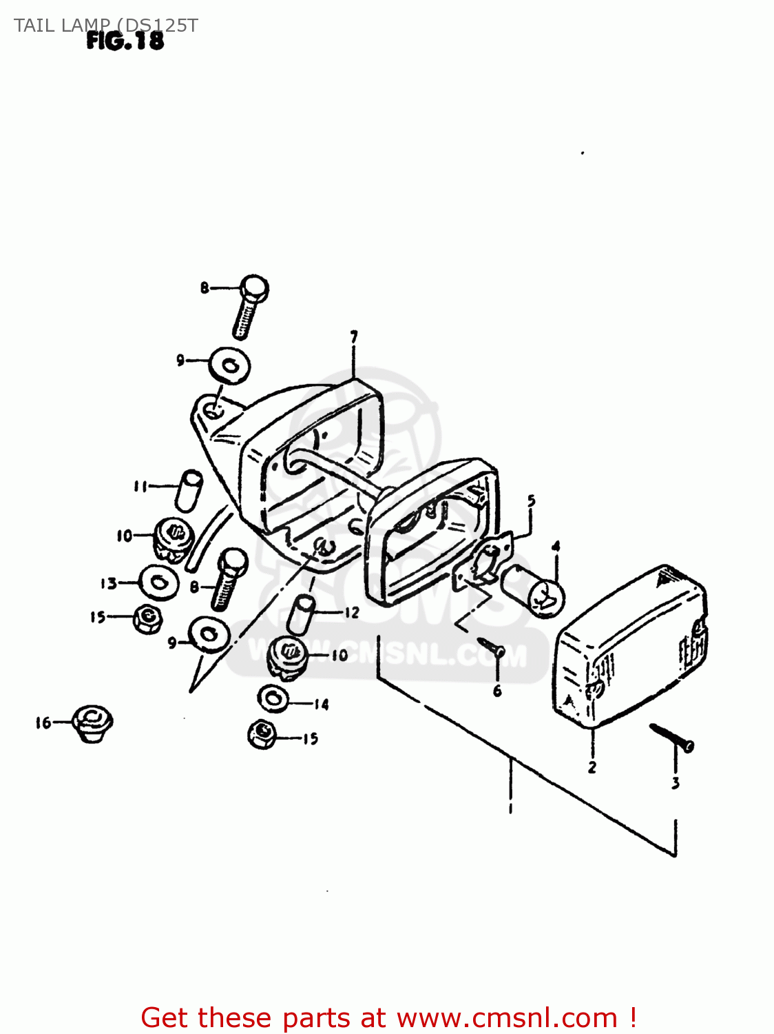 TAIL LAMP (DS125T DS125 1981 (X) USA (E03)