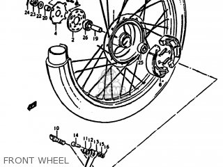 FRONT WHEEL - DS125 1981 (X) USA (E03)