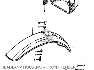 HEADLAMP HOUSING - FRONT FENDER - DS125 1981 (X) USA (E03)