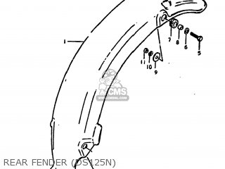 REAR FENDER (DS125N) - DS125 1981 (X) USA (E03)